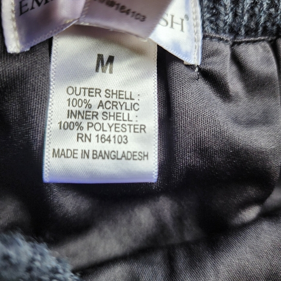 Emma & Posh Women's Knit Crochet Black Midi Skirt Elastic Waist Sz M - Picture 8 of 8